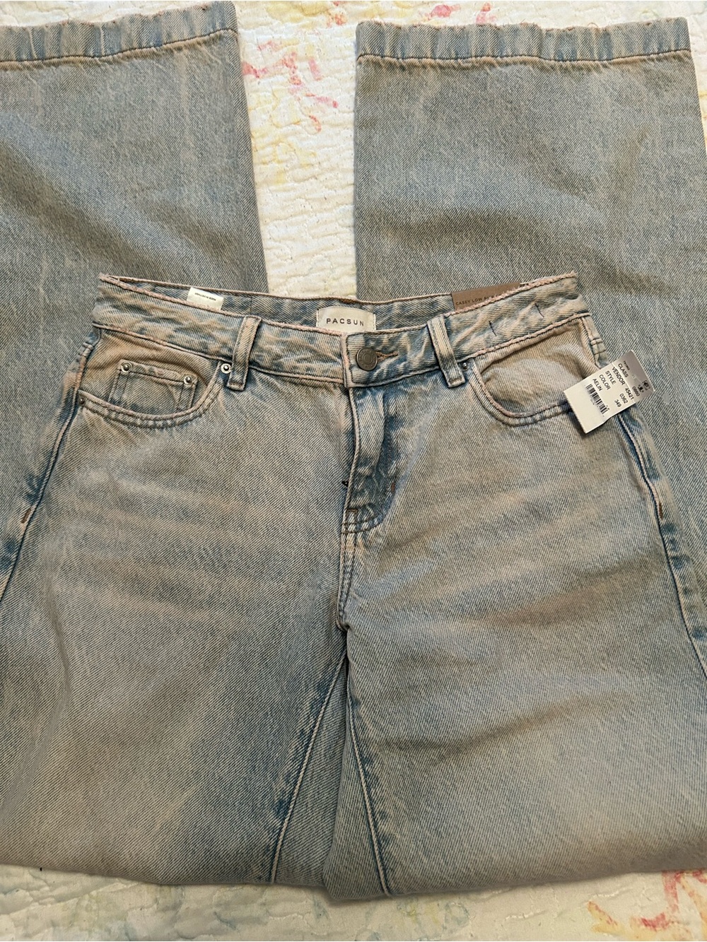 PacSun Casey Low Rise Baggy Wide Leg Light Vintage-Inspired Jeans